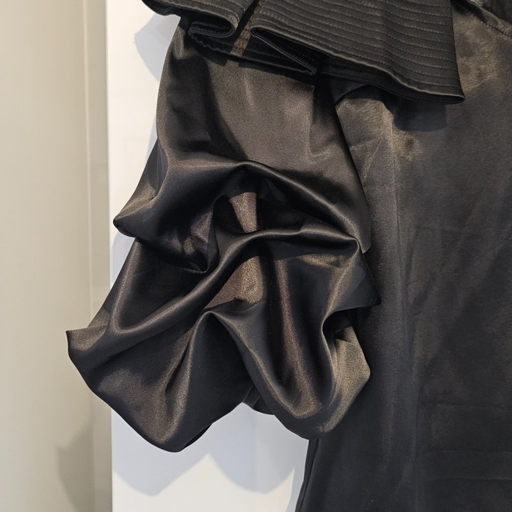 CQbyCQ Ruffle/Mesh Black Blouse -NEW! Never worn - Picture 4 of 6